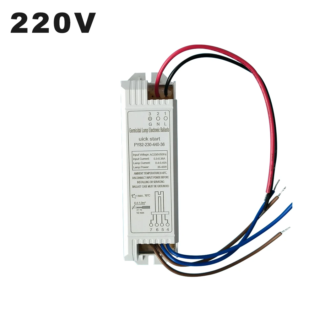2G11 Ultraviolet Germicidal Lamp Ballast AC220V UV Lamp Tube 4-18W 24W 36W 55W Universal Electronic Ballast UVC Sterilizing electronic ballast