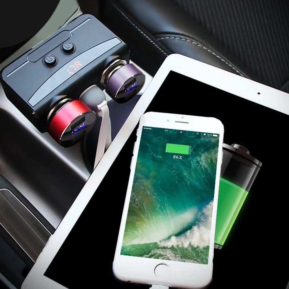 DC-12V-Car-Cigarette-Lighter-Adapter-2-Way-Double-Plug-Socket-Charger-Splitter F