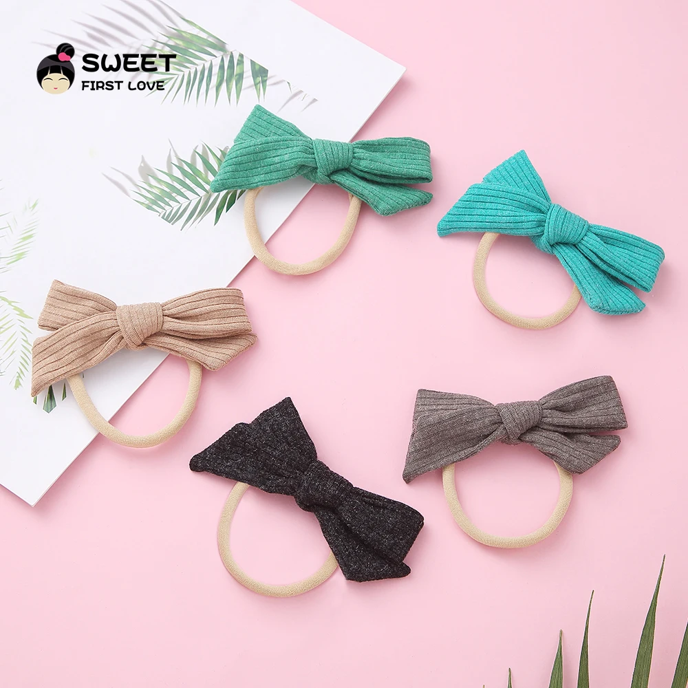 

Cute Nylon Cotton Headband Gradient Multi Colors Hair Band Solid Customized Head Wear For Kids Simple Hair Clip Hair Accessories