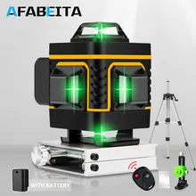 16 Lines 4D Green Laser Level Self-Leveling Wireless Remote 360 Horizontal & Vertical Cross Lines With Battery & Wall Bracket