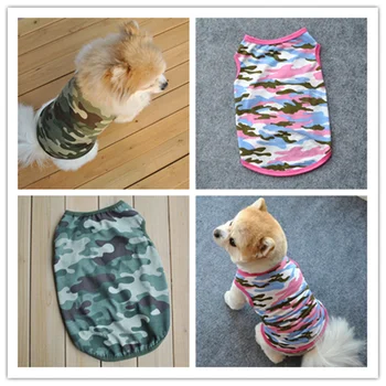 

2Colors Camouflage Design Pet Clothes for Dogs Japanese Dog Clothes Summer Personality French Bulldog Clothes Vest Puppy Costume