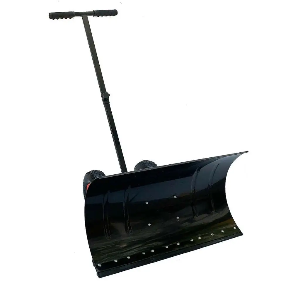 Details about   29x17" Adjustable Heavy Duty Rolling Snow Shovel Pusher With 10" Rubber Wheels 
