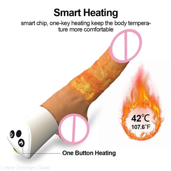 Automatic Thrusting Dildo Stimulator G-Spot Vibrator Suction Cup Adult Hand Free Sex Anal Vibrator for Orgasm Sex Toys For Women 3