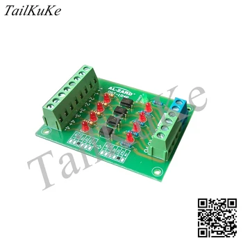 

4 Way Optocoupler Isolation plate PLC signal level voltage conversion board 1.8V 24V 3.3V 5 V 12V 4 Channel
