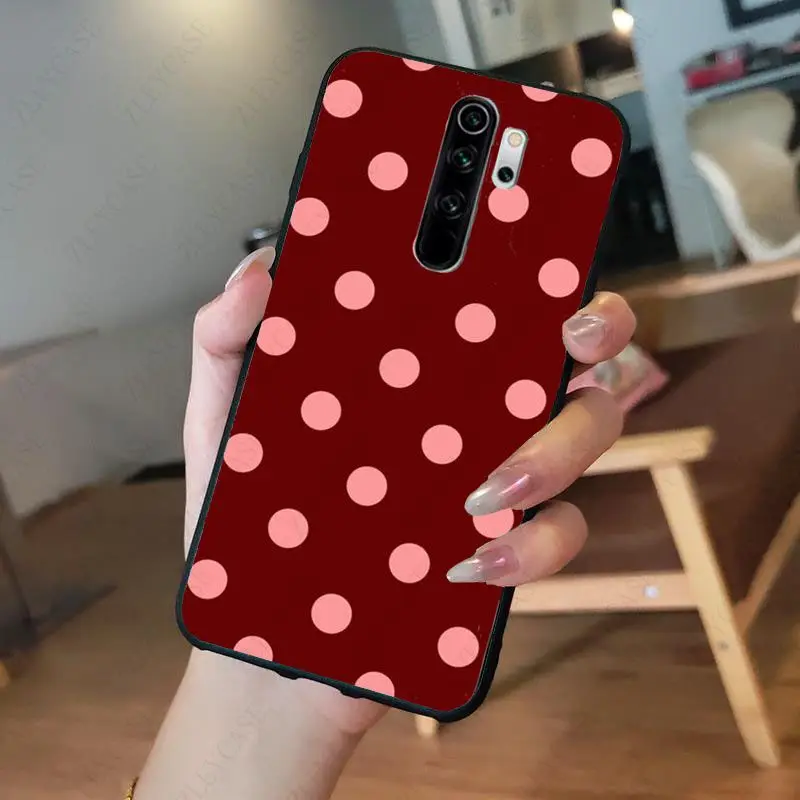 Red Black Gold Polka dots Dot