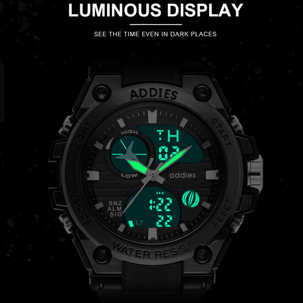 Спортивные мужские часы ADDIES G Style роскошные брендовые военные кварцевые