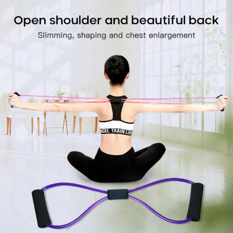 

Tension Rope Elastic Bands for Exercise Fitness Resistance Bands Yoga Fitness 8 Word Chest Expander Rope Workout Muscle Rubber