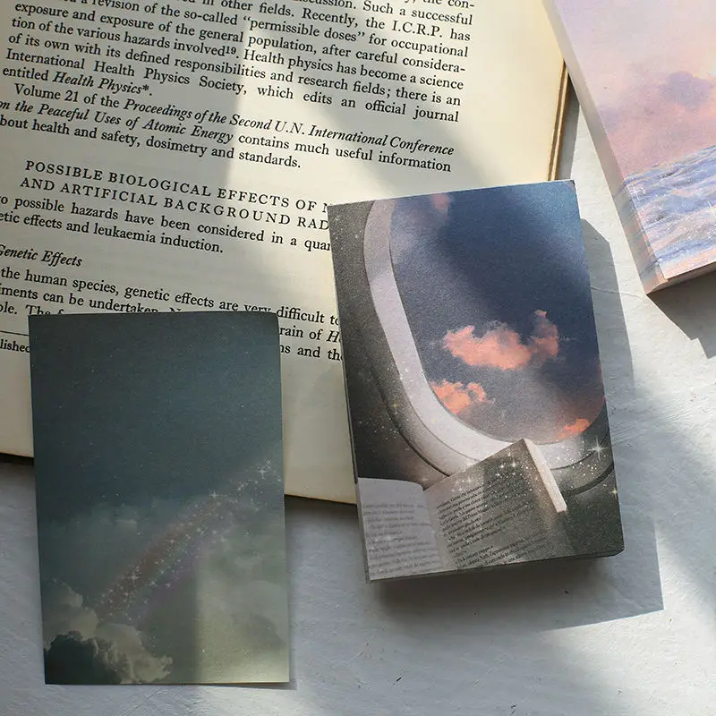 100 Sheets/pack Creative Sky Cloud Moon Loose Leaf Decoration Memo Pad Colors Sticky Notes Office Memo Note Scrapbook