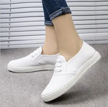 

2019 women's canvas shoes casual comfortable ladies student shoes wild comfortable work shoes