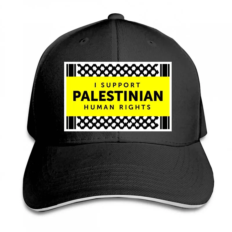 Бейсбольная кепка с надписью «i support palestian human rights» для мужчин и женщин, модная Регулируемая Кепка - Цвет: 2-Black
