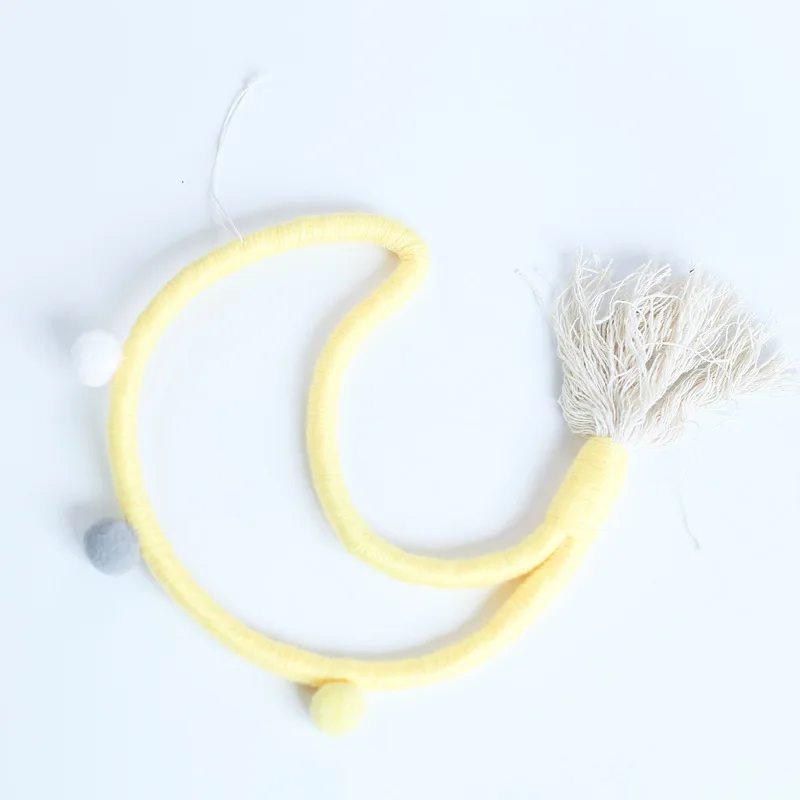 Ins нордическая ручная работа лунный шар для волос гобелен настенный с кисточкой с узорами Детская комната украшения кулон детский реквизит для фотосессии - Цвет: B