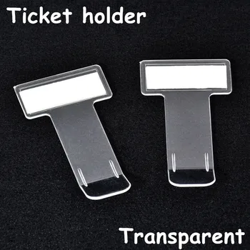 

Car Auto Fastener Clip Parking Ticket Permit Holder Clip Sticker Windscreen Window Timing Documents Folder Transparent Bill Clip
