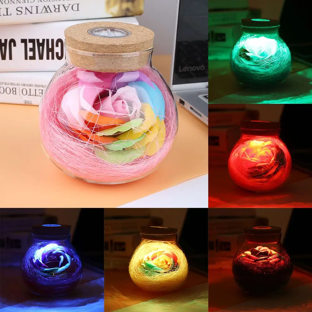 Кнопка батареи вечная жизнь поддельные растения искусственные розы украшения DIY