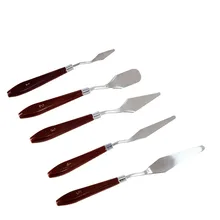 XUQIAN Top Seller 5pcs with Palette Knife Set Scraper Spatula Art Tools for Oil Paint Canvas L0107