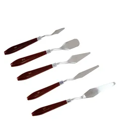 XUQIAN Top Seller 5pcs with Palette Knife Set Scraper Spatula Art Tools for Oil Paint Canvas L0107