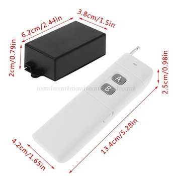 

3000m Long Range DC 12V 2CH RF Wireless Remote Control Switch System 315 Mhz 2-Key Transmitter + Receiver N26 19 Dropship