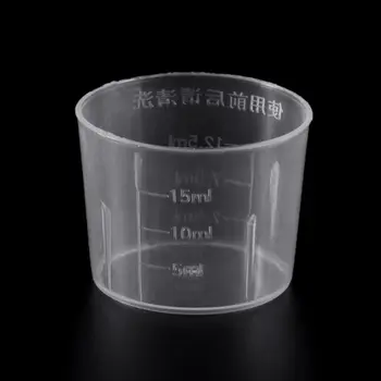 

2020 New 10Pcs 15ml Clear Plastic Measuring Cup Graduated Measure Beaker Measuring Medicine Cups For Lab