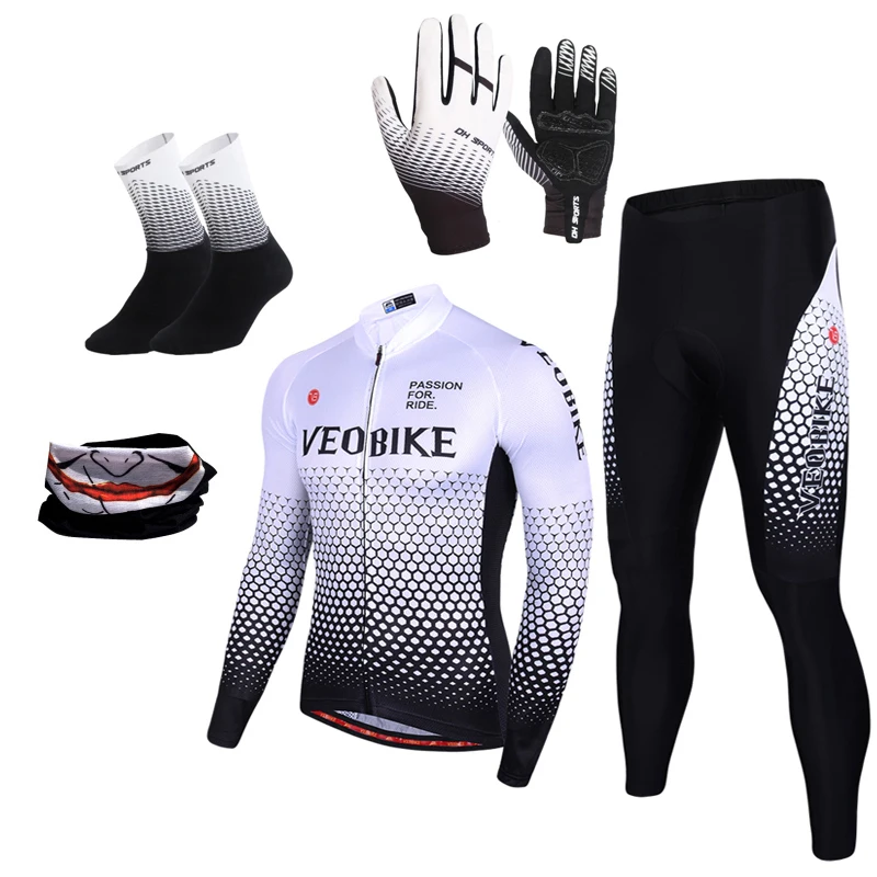 Одежда высшего качества Pro МТБ велосипед Зимний костюм длинный рукав одежда