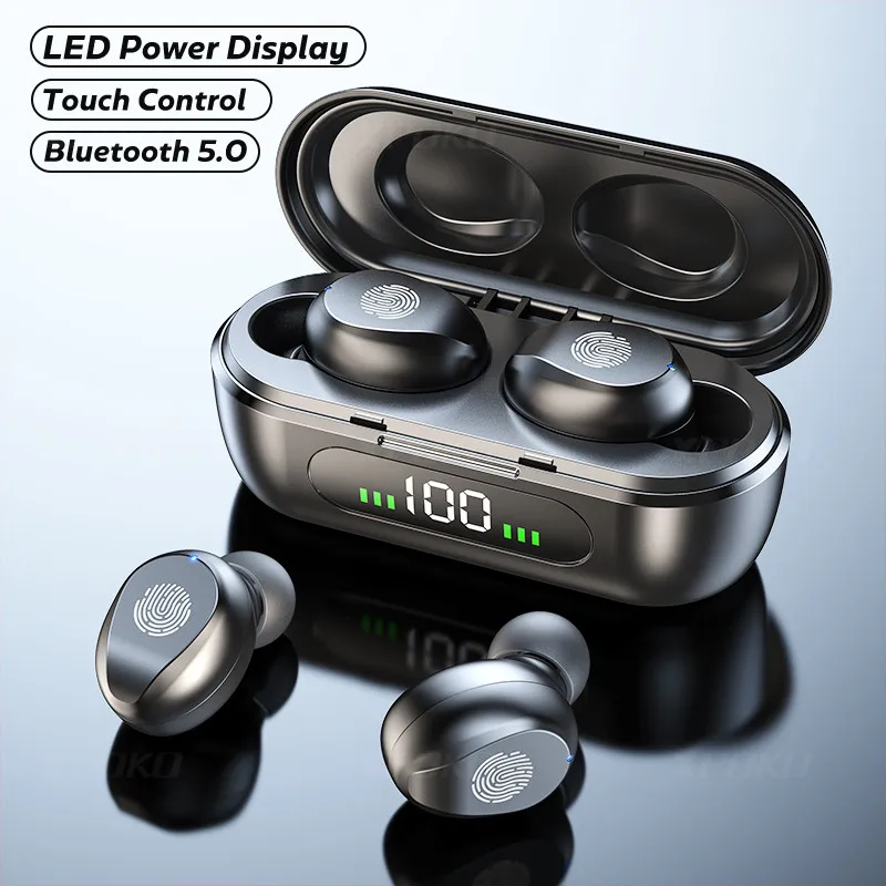 Беспроводной наушники с микрофонами вкладыши TWS Bluetooth 5 0 спортивные