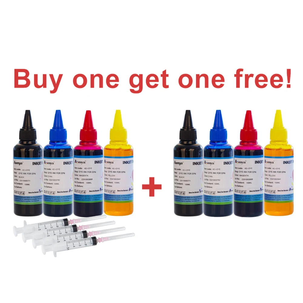 Compra 1 y obtén 1 gratis. Tinta de inyección de tinta Universal para impresoras Epson, Cartucho de recarga de tinta a granel, envío gratis