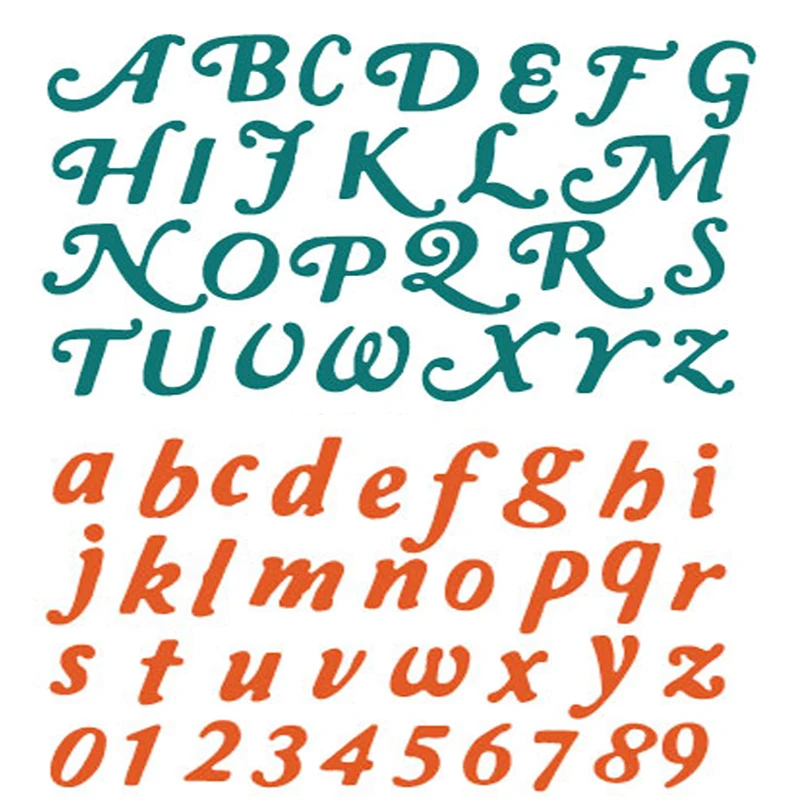 Majuscule minúsculas alfabeto y números de corte de Metal muere nuevo 2020 Capital/letra pequeña alfabetos 0-9 números Scrapbook morir cortes