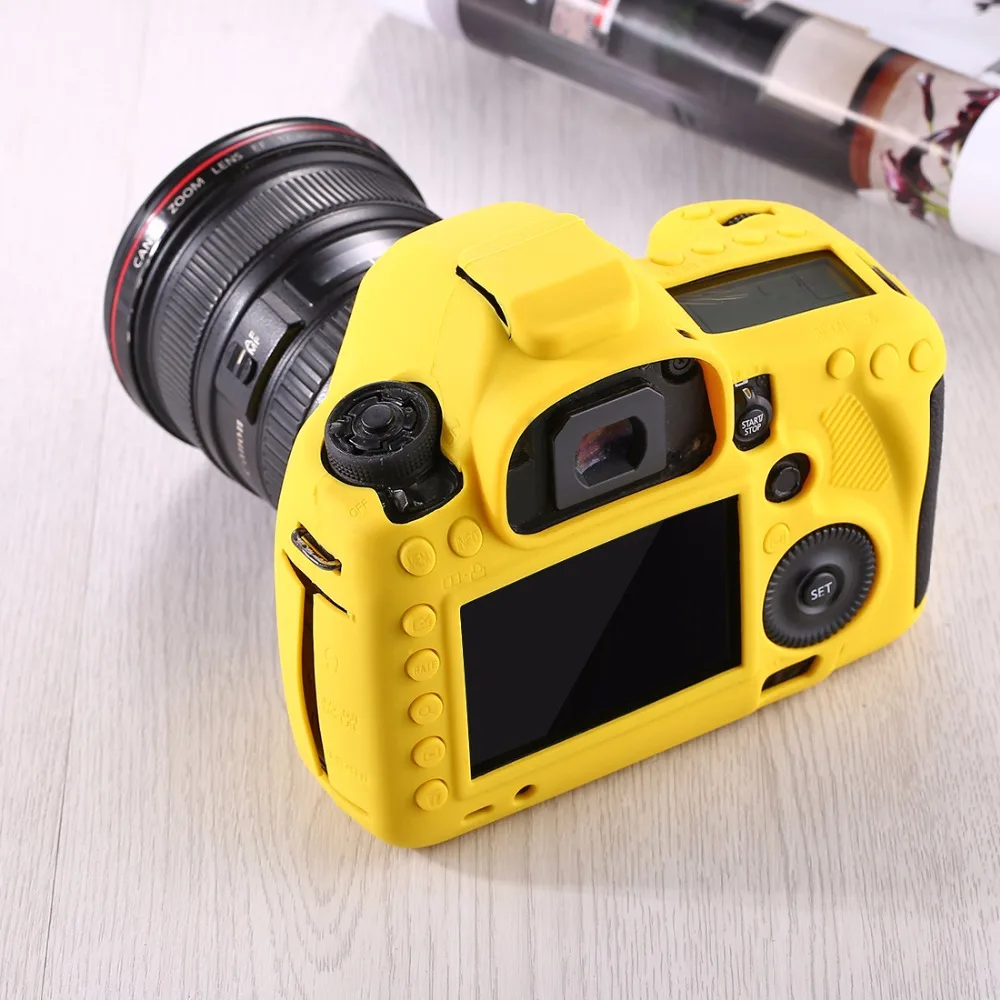 PULUZ чехол для Canon EOS 5D MarkIII/5D3 мягкий силиконовый резиновый защитный чехол для камеры чехол для кожи камуфляжная камера сумка