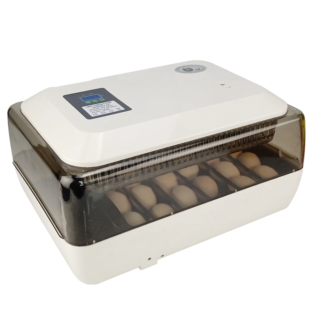 

Hot Sale 24 egg incubator hatcher automatic LED digital temperature control egg turner hatchery machine chicken tray hatching