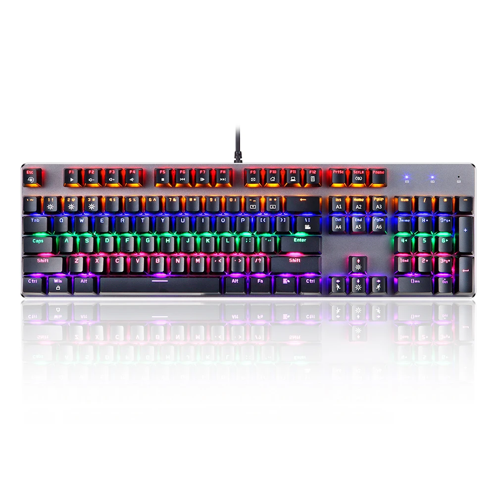 

Motospeed K73 Mixed Light Mechanical Keyboard with RGB Custom Light Effect 104 Keys Gaming Keyboard English Keyboard