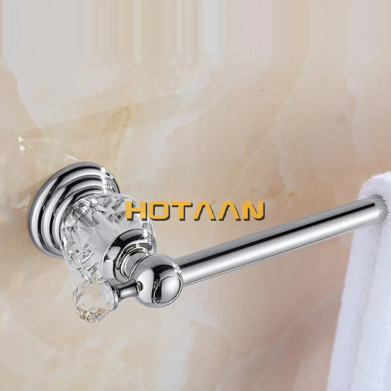 Luxury Crystal Silver Bathroom Accessories Chrome Polished  Brass Hardware Sets 
