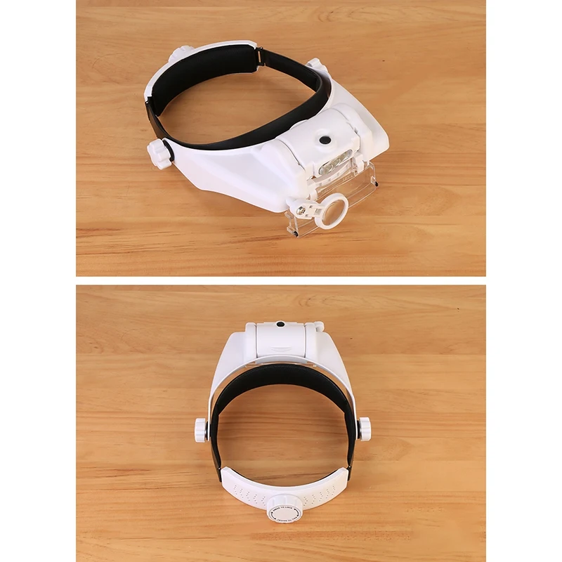 1.5X 2X 8X LED Illumination Magnifying Glass Lab Cosmetology Tattoo Eyebrows Surgical Phone Repair Helmet Magnifier 81000S