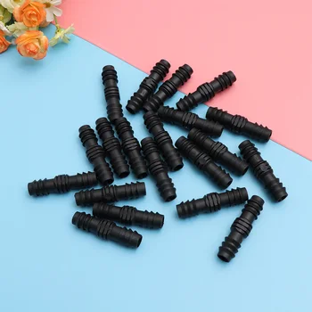 

20pcs Barbed Straight Hose Joiner Barbed Straight Connector Extension for Garden Drip Irrigation Hose Direct Black 16
