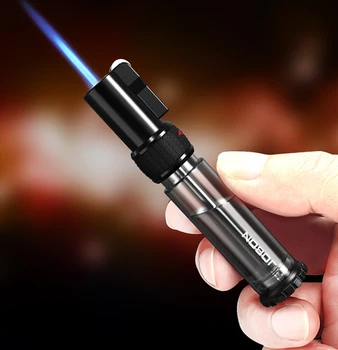 

jobon Cigar lighter windproof gas filled flint direct blue flame creative grinding wheel smoking tool