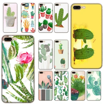 

Watercolour Cactus And Succulents Coque phone case for iphone 5s 6s 7 8 X XR XS MAX Plus 11 Pro MAX Soft case