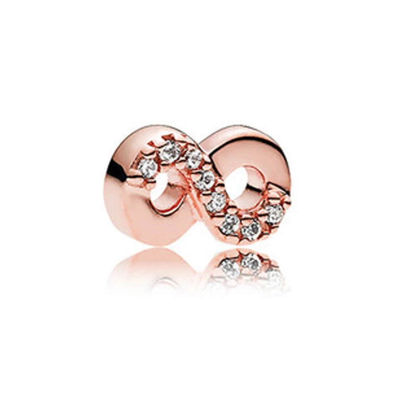 PDB Sterling Silver 925 Floating Pendant Box Small Charm Cartoon Avatar Christmas Series Double Heart Infinite Series - Цвет камня: Цвет: желтый