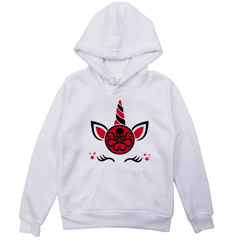 Hoodies 6 Модные толстовки с капюшоном с единорогом и супергероем для мальчиков и девочек; пуловер; Детские зимние плотные толстовки; повседневные топы для малышей; костюм - Цвет: Hoodies 6