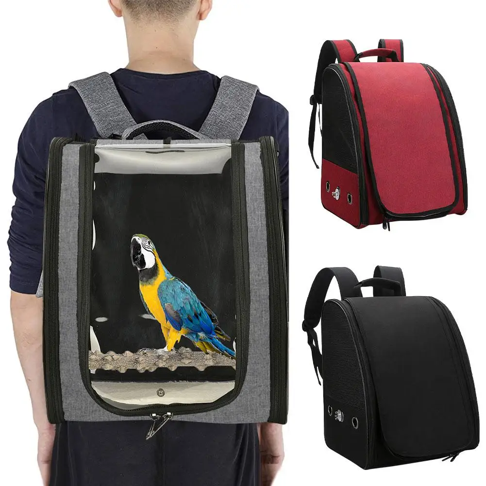 NEW Pet Parrot Backpack Carrying Cage Cat Dog Outdoor Travel Breathable