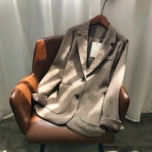 Женское осеннее пальто с отложным воротником Женский блейзер Feminino корейский стиль дамское пальто Casaco Feminino топы для женщин верхняя одежда