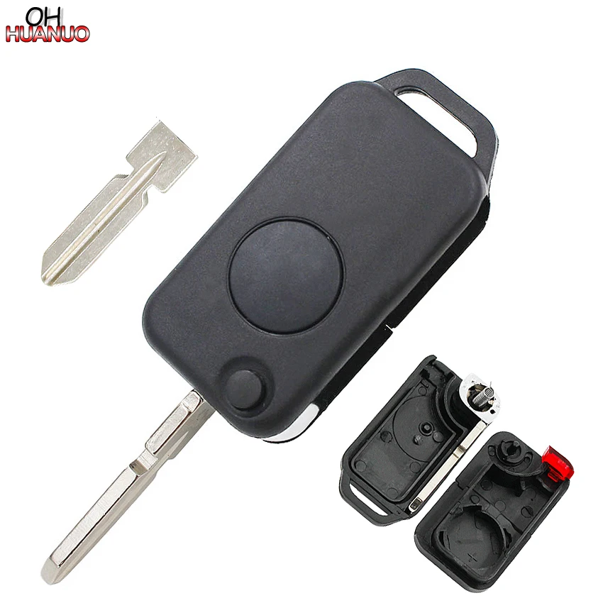 Folding Flip 1 Button Remote Key Shell Case HU39 Uncut Blade For Mercedes Benz ML320 ML55 AMG C230 S500 E420 500SL C280 | Автомобили и