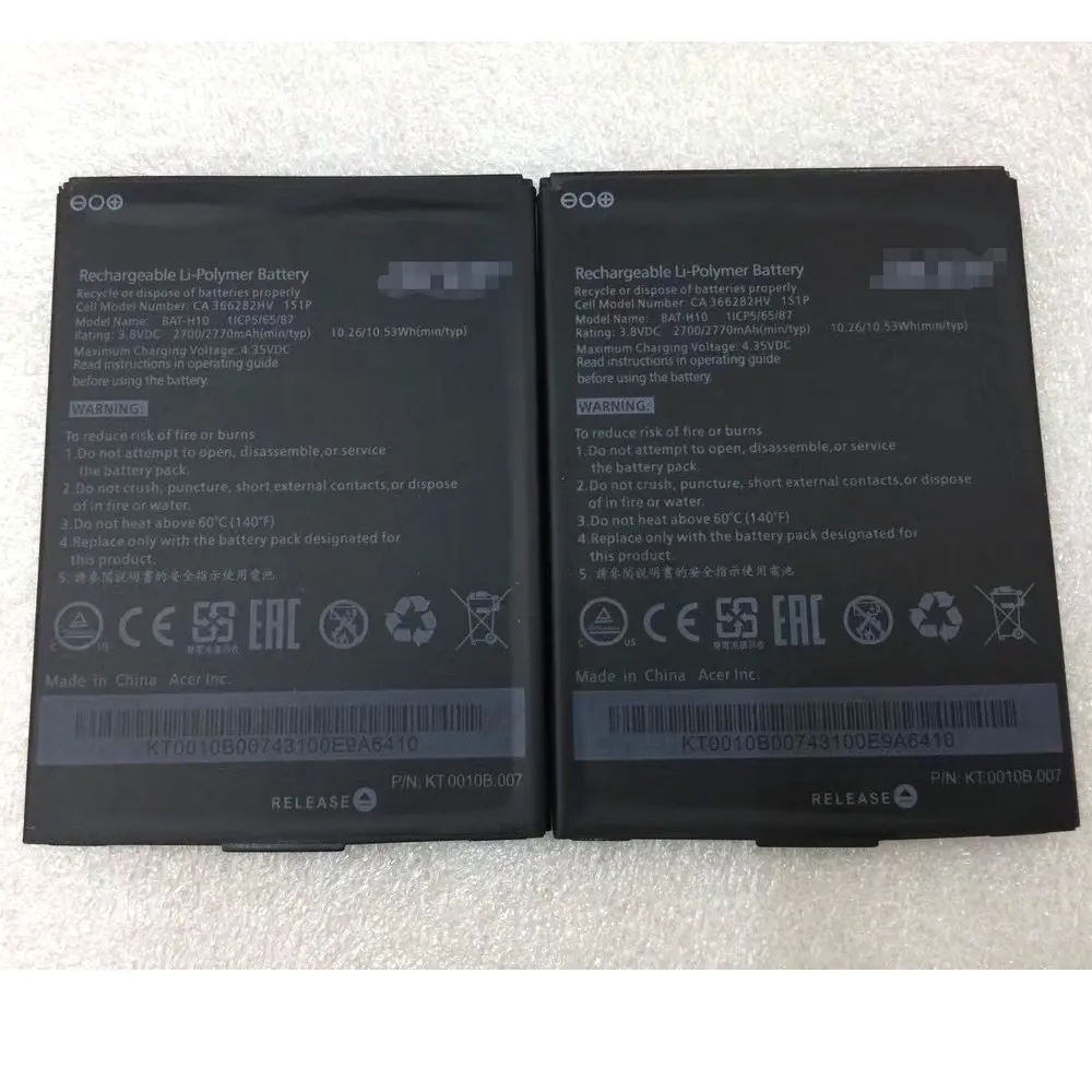 3 8 v 2770mah BAT-H10 для acer Liquid X1 KT.0010B.007 Cell Мобильный телефон батареи + номер отслеживания