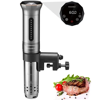 

KitchenBossï¼ŒSous Vide machine G300 Silver ï¼ŒHot Dip Circulator Preciseï¼ŒSend 10 Vacuum Bagsï¼ŒTemperature Control Water Cooker