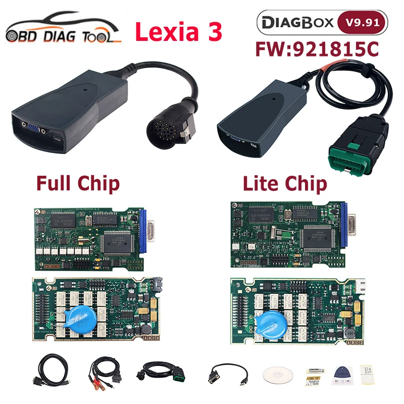 Сканер Diagbox V9.91 Golden Lexia3 с полным чипом для Citroen/Peugeot Lite Lexia 3 PP2000 OBDII устройство