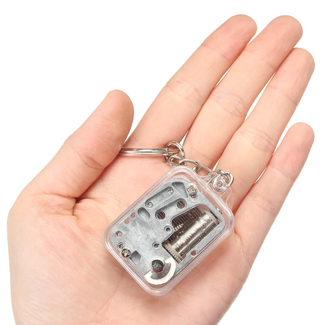1Pc Music Box Kulcstartó Vintage Mini Zinc Ötvözet Plastic Abs Zenei Lánc Gyerekek Karácsonyi Dallam Ajándékok - Image 5
