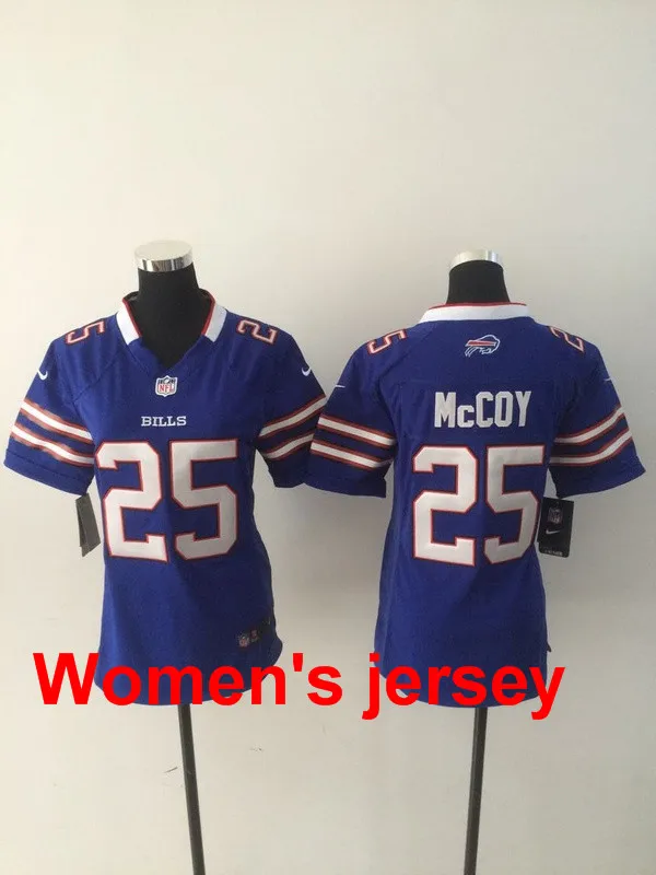 8 A+++ для женщин, для девушек, все сшитые, Buffalo s, 14, Sammy Watkins, 25, LeSean McCoy, вышивка логотипами, Размеры s-XXL, Джерси - Цвет: 8