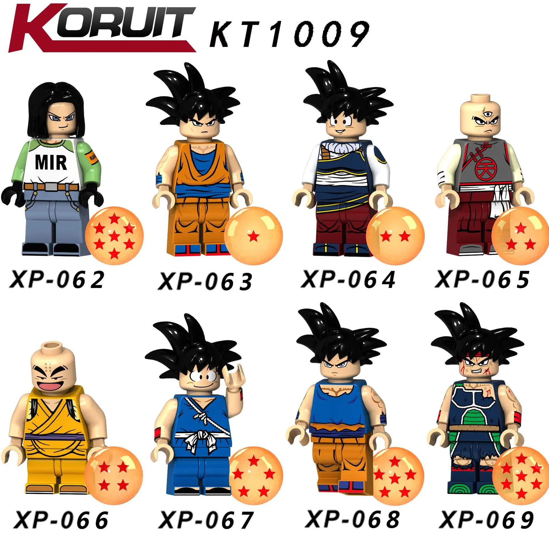 Kt1009 развивающие вставленные строительные блоки Dragon Ball детские развивающие строительные блоки игрушки Горячая Распродажа Xp062-069