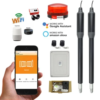 

Electromechanical door automatic system rocker arm opener aluminum alloy automatic door opener WiFi control GSM electronic lock