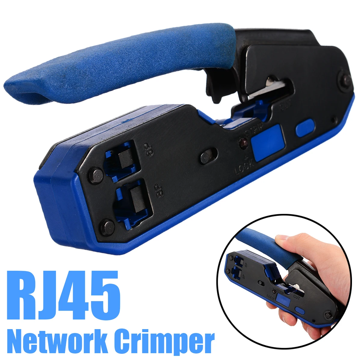 Rj45 сетевой инструмент 1 шт. прочный сетевой обжимной инструмент для кабелей плоскогубцы для зачистки для Rj45 Cat6 Cat5E Cat5 Rj11 Rj12 разъем