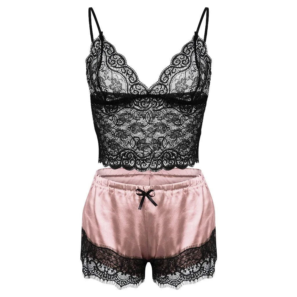 TELOTUNY женское сексуальное нижнее белье кружевной комплект Babydoll Женская атласная
