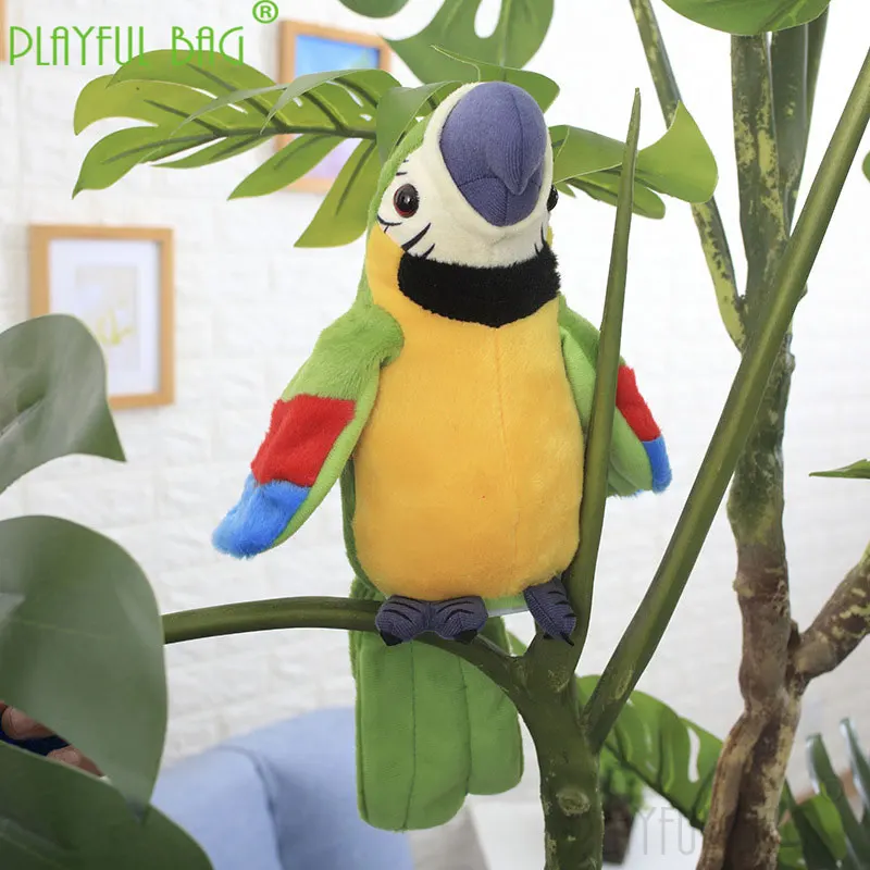 Christmas gifts for children puzzle fun action hand-made ornaments electric plush parrot recording talking and dancing vd59