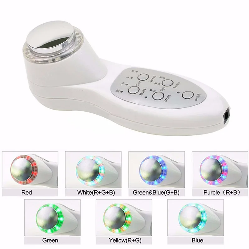 Ultrasonic LED Photon Face Skin Rejuvenation Wrinkle Remover Anti Aging Ultrasound Facial Massager Skin Tightening facial massager face massager skin therapy wand facial therapy wand facial beauty wand