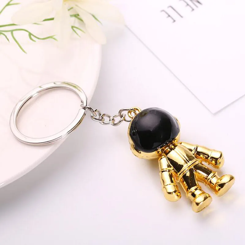 

cartoon style space Robot Keychain with Zinc Alloy Pendant Car Key Chains for woman man robot key ring Gifts K031